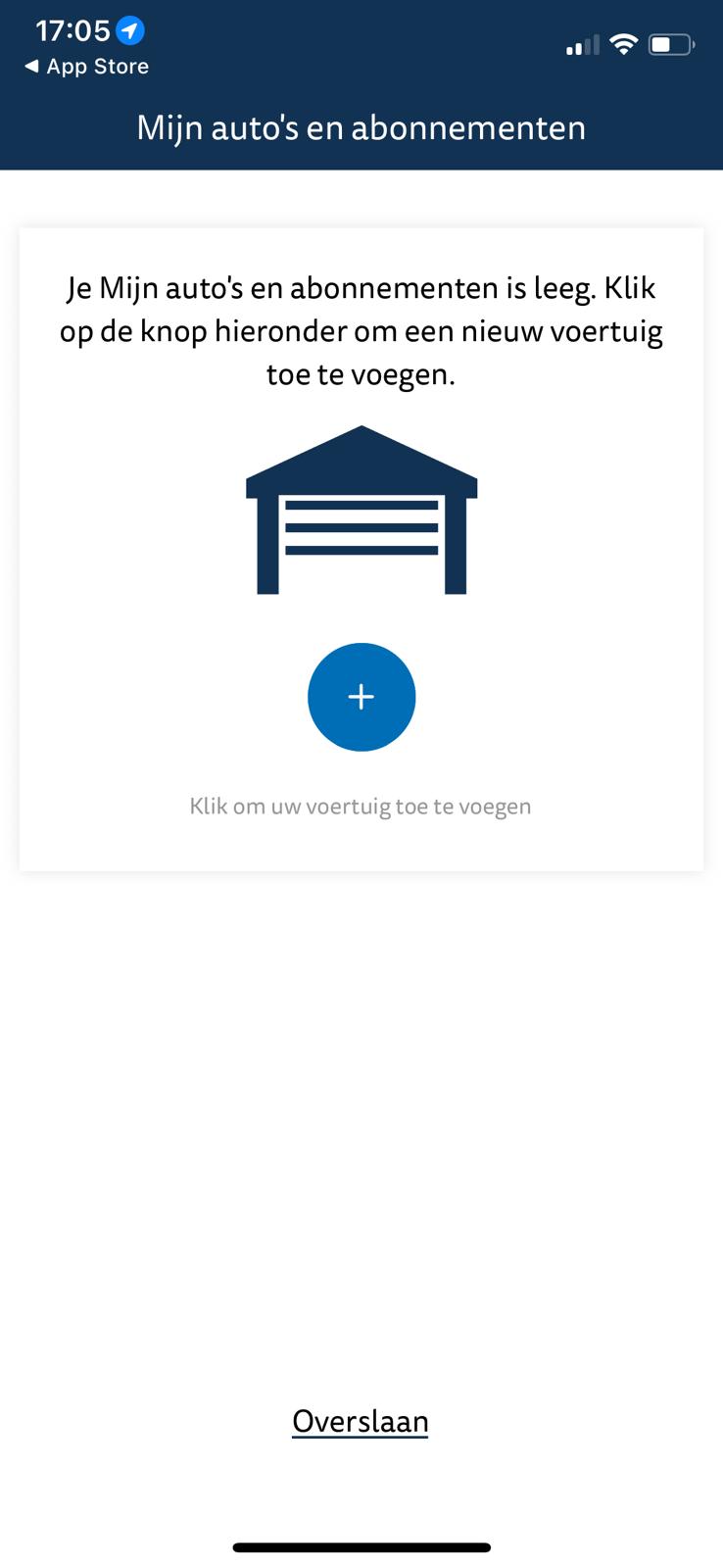 Mijn auto's en abonnementen overslaan in EasyCarWash Pro